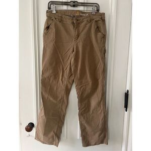 Carhartt women's original fit camel  brown pants 10